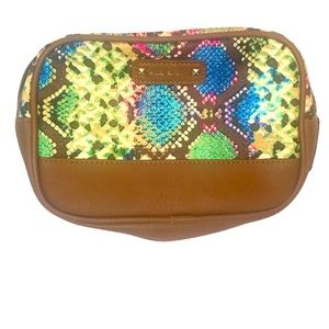 Nicole Miller Leather Make Up Toiletries Bag NWOT